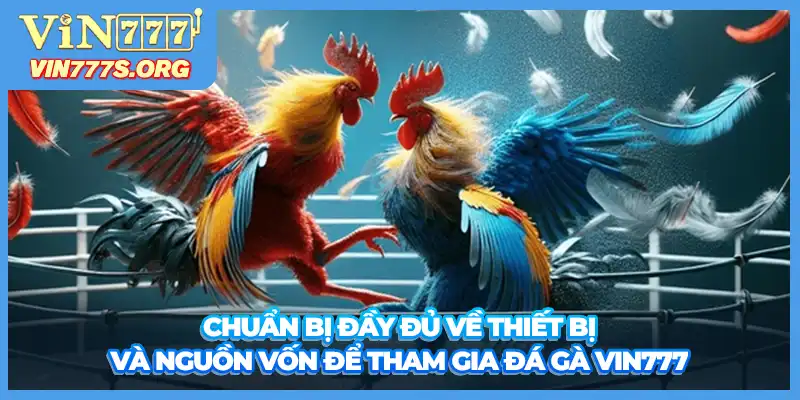 Chuẩn bị đầy đủ về thiết bị và nguồn vốn để tham gia đá gà VIN777